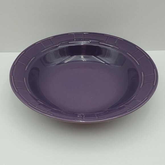 Longaberger Woven Traditions Eggplant Pasta Serving Bowl 12" Purple Serving Bowl - Picture 1 of 6